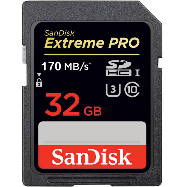 کارت حافظه سن دیسک  Sandisk Extreme PRO  SDXC 32 GB (170mb/s) V30