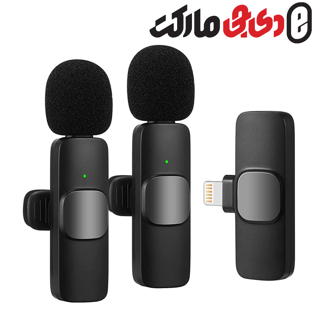 ست میکروفن یقه ای بیسیم مدل K9 Dual type-c- Lightning