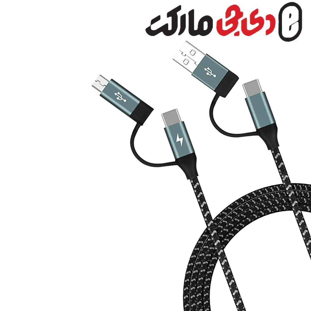 کابل ایکس کین X-KIN braided 4 in 1 data cable