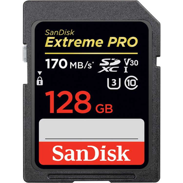 کارت حافظه سن دیسک  Sandisk Extreme PRO  SDXC 128 GB (170mb/s) 633 x V30