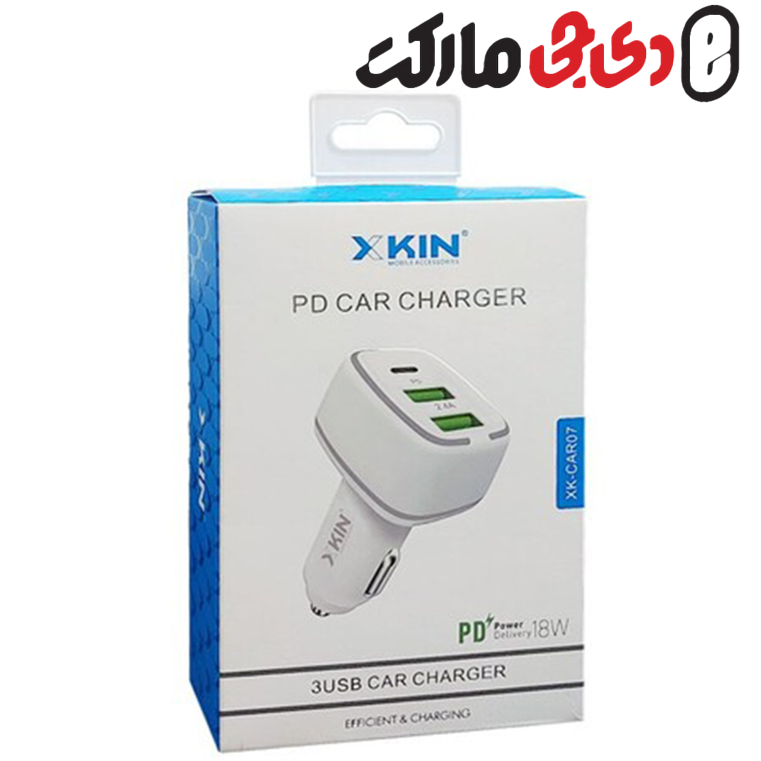 شارژر فندکی ماشین XKIN سه پورت مدل XK CAR07