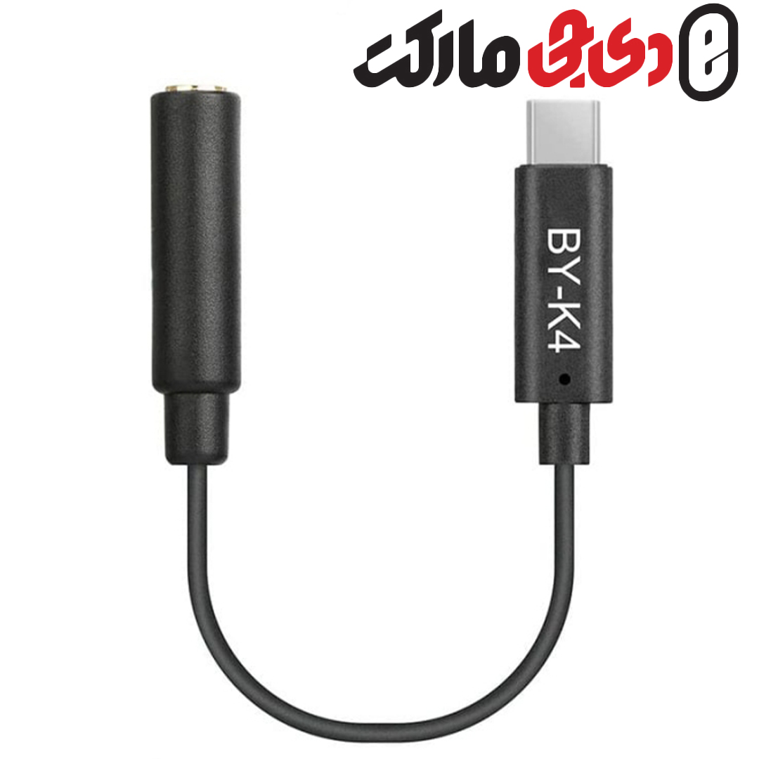 مبدل میکروفون بویا Boya BY-K4 3.5mm TRS Female to Type-C Male Audio Adapter