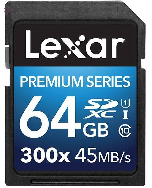 کارت حافظه لکسار  Lexar SDXC 64 GB (45mb/s) 300X